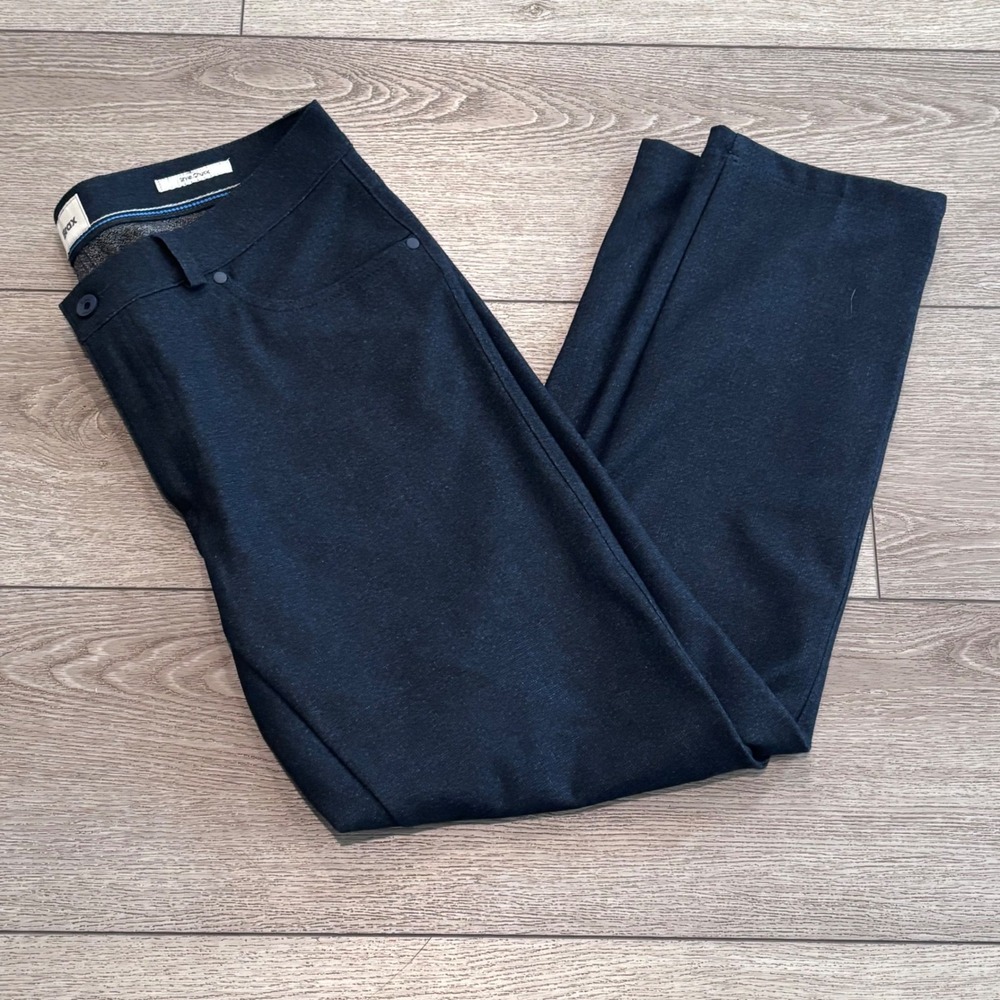 Brax Style Chuck Hi Flex Jersey Pants Mens 35/34 Navy Blue Stretch Trousers